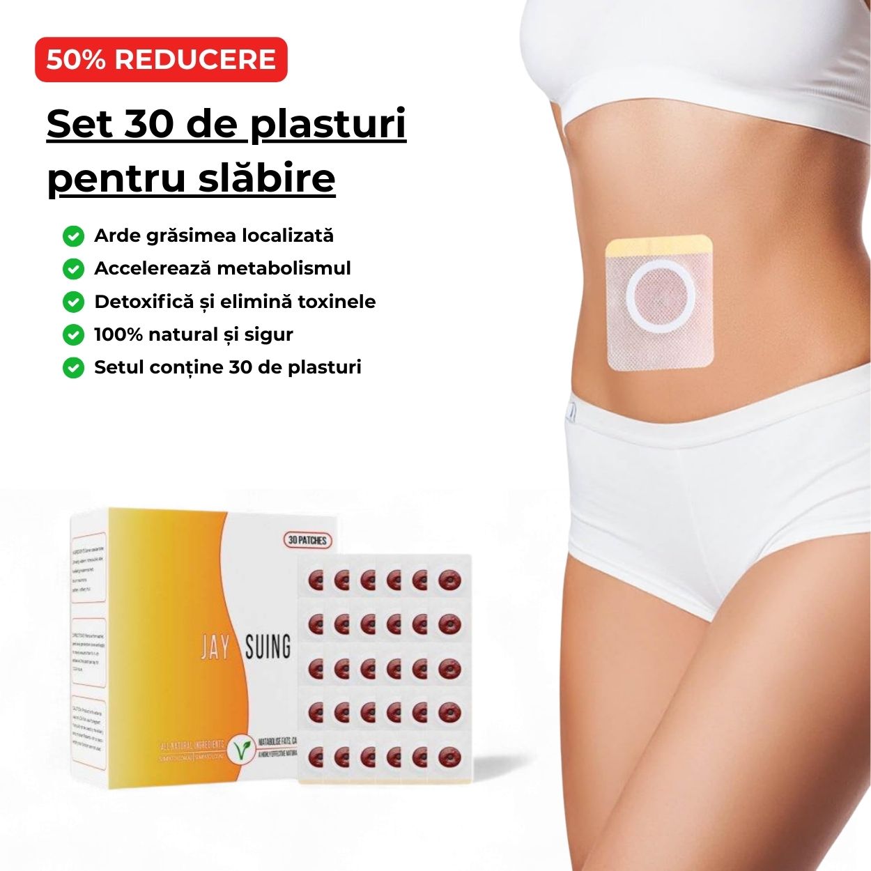 Set 30 de plasturi pentru slăbire
